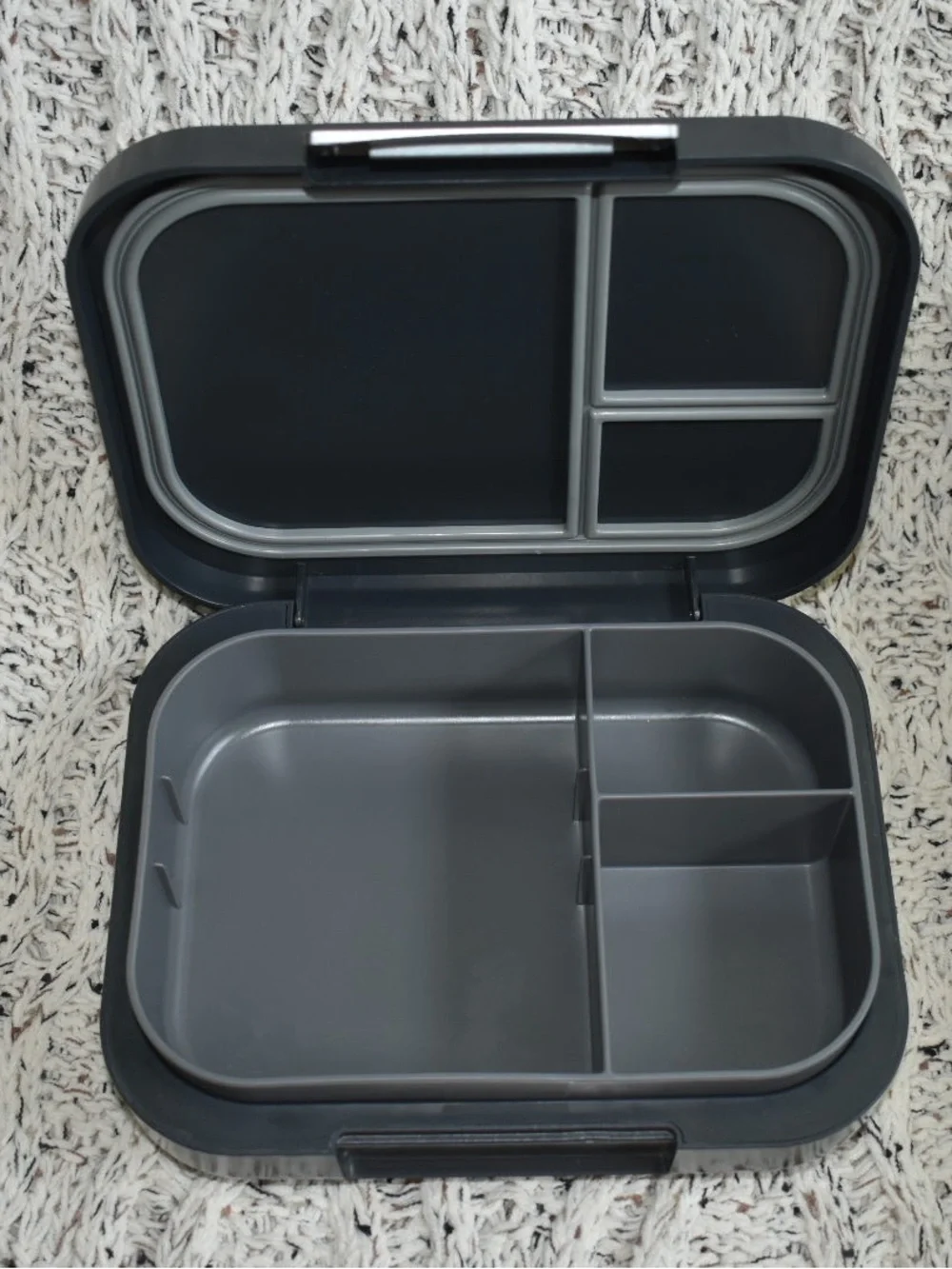 Gray Removable-Compartment Lunch Box Bento Organizer